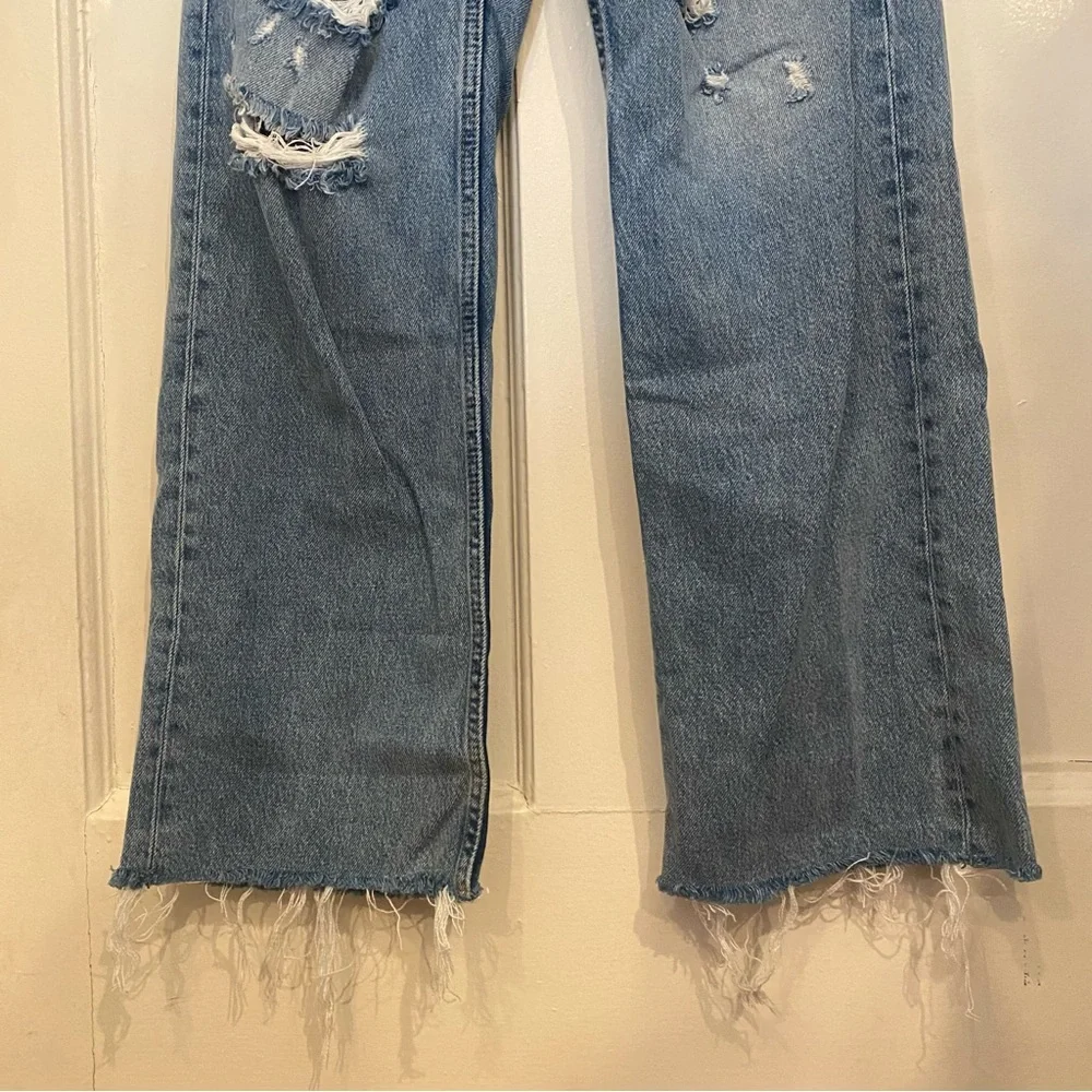 Zara High Waisted Distressed Jeans - Picture 3 of 8